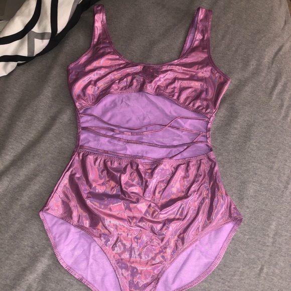 DollsKill Holo pink cutout bodysuit - Picture 1 of 3